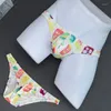 Cuecas masculinas cuecas sexy cintura baixa estampadas roupas íntimas masculinas