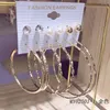 Orecchini di collana set di moda e accessori versatili 6 paia di grandi combinazioni a forma di C Wholesale per le donne