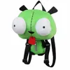 Plyschdockor främmande invaderare zim 3d ögon robot gir söt fylld ryggsäck grön väska xmas gåva 14 tum plysch leksak 230607