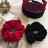 Andra kvinnor sammet pannband svart rött brett hår hoops modeband Bezel Girls Accessories Scrunchie Band 2021 R230608