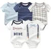 Barboteuses bébé 5pack infantil combinaison garçon filles vêtements été haute qualité rayé né ropa bebe vêtements Costume 230607