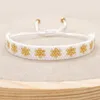 Go2boho Miyuki-Perlen-Charm-Armbänder, handgefertigt, Freundschaftsarmband, goldfarben, weiß, bunt, Boho-Herz, Stern, Damen-Modeschmuck-Set, Sommer-Geschenk