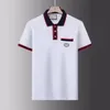 Camisa polo de diseñador con bordado geométrico de lujo para hombre de verano, camisa de manga corta de algodón fresco ajustada, camisa informal de moda para hombre de negocios 2023