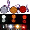 New New LED Tail Lights Night Warning Reflectors 24 SMD Universal Car Motorcycle Singal Lamp Brake Light 12-24V White/Yellow/red