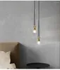 Pendant Lamps Bedroom Bedside Chandelier Modern Creative Hanging Line Lamp Restaurant Bar Network Red Personality Crystal Small