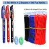 Ballpoint Pens 85pcsset محو 05 مم قلم قلم الحبر Blueblack حبر القضيب القابل للغسل مقبض مكتب الكتابة المدرسية kawaii القرطاسية 230608