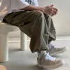 Herenbroek Stijlvolle casual anti-scheur halfhoge heren hiphop wijde pijpen lange broek lichtgewicht baggy dagelijkse kleding