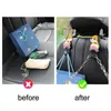 Upgrade Upgrade 2 stuks Autostoel Terug Hangende Houder Cartoon Haken met Leuke Kont Kussen Pads Hoofdsteun Handtas Opslag Clip Auto-interieur Organizer