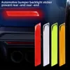 Uppgradera nya 2st bilkropp Reflekterande varning Bandklistermärken Auto stötfångare Reflektor Sticker Night Safety Driving Anti-Collision Stripe Decals