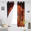 Tenda rossa fiamma ruota moto arte retrò tende oscuranti per soggiorno camera da letto trattamento finestra tende tende cucina