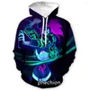 Men's Hoodies Phechion Fashion Men/Women K DA Neon Akali 3D Print Long Sleeve Casual Men Loose Sporting Pullover A78