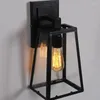 Wall Lamps American Iron Lamp Black E27 Indoor Light Vintage Decorative Retro Sconce Bedroom Bathroom Fixture Industrial Decor