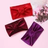 Hair Accessories Velvet Baby Girl Headband For Children Newborn Turban Rose Headwrap Infant Soft Band Enfant R230608