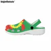 Doginthehole Ethiopische Vlag Ontwerp Patroon Slippers voor Vrouwen antislip Gat Schoenen Outdoor Strand Sandalen Heren Tuin Klompen L230518
