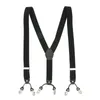 Other Fashion Accessories 35120cm 6 Clips Striped Braces Man Male Vintage Casual Leather Suspenders For Adult Tirantes Trosers Strap Adjustable 230619
