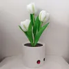 Lampy stołowe LED Tulip Night Light Symulacja Lampa kwiatowa Dekoracja domu