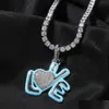 Hänge halsband dropp oljebubbla kärlek hjärta halsband män kvinnor älskare par smycken gåva släpp leverans hänge dhxke