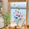 Wall Stickers Flower Butterflies Home Room Window Decoration Bedroom Bathroom Wallpaper Wall Furniture Door House Interior Decor