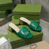 Designer Low Heeled Sandals Leather Sandals Women Interlocking Cut-out Sandals Snake Pattern Summer Slide Flats Leather Beach Casual Ladies Slippers With Box NO384