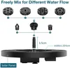 Garden Decorations 15W Solar Fountain Pump with 6 nozzles Bird Bath Water Floating Fountains Suitable for Ponds 230607