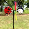 Decorazioni da giardino Animale Ape Sei colori Mulino a vento tridimensionale Cartone animato Giocattoli per bambini Decorazione domestica Girandola Whirligig Yard Decor 230607