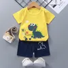 Clothing Sets Summer Childrens Clothes Baby Boy TShirtPant 2PcsSet Kids Cartoon Short Sleeve Suit Toddle Girl Outfit Set 230607