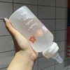 Butelki dla niemowląt# Śliczna kreskówka plastikowa butelka z wodą smoczkiem kubek słomy odpowiedni dla dorosłych dzieci mleko Picie kwiatu karmienie 230607