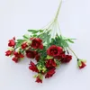 Decorative Flowers Simulated White Champagne Small Rose Bouquet Artificial Plants Bonsai Astartea Fascicularia Home Party Wedding Decoratio