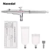 Pistolets pulvérisateurs 20cc 40cc Pistolet aérographe Gravity Feed Double Action Air Brush Cake Tattoo pistola de pintura aerografo Nail Tool 0.3mm 230607