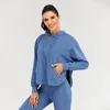 Lu Mulheres Jaqueta Com Capuz Shrits Correndo Manga Longa Mulheres Casual Personalidade Roupas Outono e Inverno Sportswear Ginásio Fitness Wear Casaco 7 Cores ll1130