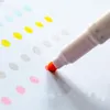 Markers 6pcs Light Color Dot Highlighter Pen Set Dual Side Fine Liner Spot Marker for Drawing Painting Office School Supplies F279 230608