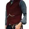 Costumes pour hommes à chevrons hommes costume gilet Boutique laine Tweed mince décontracté coton mariage marié affaires pour malt