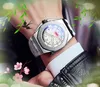 Big Line Squelette Cadran Hommes pile à quartz super Montre 42mm Acier Inoxydable Bande de Caoutchouc Mode Casual Horloge Heure automatique date populaire cool montres en gros et au détail