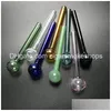 Smoking Pipes Wholesale Dhs Pyrex Oil Burner Pipe Mticolor Glass Straight Type New Arrivals Sw37 Drop Delivery Home Garden Household Dhvqt