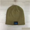 Andere huizen textiel Bluetooth Music Beanie Hat Wireless Smart Cap Headset Hoofdtelefoonluidspreker Microfoon Hands Winter Zachte Warm Knit DB DHRJT