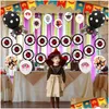 Party Decoration Halloween Aluminium Foil Balloon Set Black White 12Inch Latex Witch Home DBC Drop Delivery Garden Festive Supplies EV DH5OD