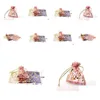 Jewelry Pouches Bags Silk Gift Bag Case Box Pouches 100Pcs/Lot Drop Delivery Packaging Display Dhwam