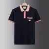 Camisa polo de diseñador con bordado geométrico de lujo para hombre de verano, camisa de manga corta de algodón fresco ajustada, camisa informal de moda para hombre de negocios 2023