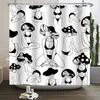 Douchegordijnen Retro Regenboog Paddestoel Douchegordijn Trippy Abstract Boho Bloemen Badkamer Gordijnen Polyester Waterdichte Stof Bad Scherm 230607