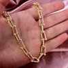 Chains Punk Thick Link Chain Necklace for Women Men Fashion Gold Color Cuban Metal Chunky Chokers Necklaces Statement Jewelry