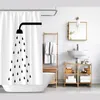 Rideaux de douche nordique moderne minimaliste polyester imperméable rideau de douche tissu partition rideau de douche fournitures de salle de bain pour envoyer crochet 230607