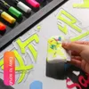 Markers Haile 8Colorset Highlighter Fluorescerande markörpennor Erasable Chalk 56810mm Stationery för LED -skrivbordsmålning Graffit 230608