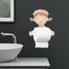 トイレットペーパーホルダー素敵な女の子のトイレットペーパーホルダーバスルームティッシュロールハンガーラックパンチ無料230607