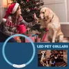 Coleiras de cachorro iluminadas com flash Coleira de segurança para animais de estimação Colar USB à prova d'água à prova de intempéries Suprimentos cortáveis para pequenos