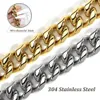 Halsar Super Strong Dog Chain Collar Rostfritt stål Pet Slip Choke Silver Gold Chian Collar för små stora hundar Pitbull Bulldog