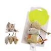 3 Pz/set Carino Pet Cat Giocattolo resistente al morso Peluche Alta Simulato Topolino Mouselet Hide Seek Gioco Prop Kitten Training Supplies