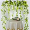 Decorative Flowers 180cm Artificial Wisteria Vine Wedding Home Decor Fake Garland Outdoor Indoor Garden Party Decoration Supplies