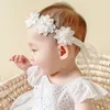 Akcesoria do włosów Opaska na głowę Baby Girl Flower Bands Dzieci Pearl Turban Łokę