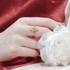 Wedding Rings LAMOON Vintage Ring For Women Natural Shell Luxury 925 Sterling Silver Gold Plated Fine Jewelry Retro Court Bijou 230608