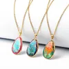 Pendant Necklaces Nature Emperor Stone Women Reiki Imperial Jaspers Turquoises Energy Healthcare Weight Loss Jewelry